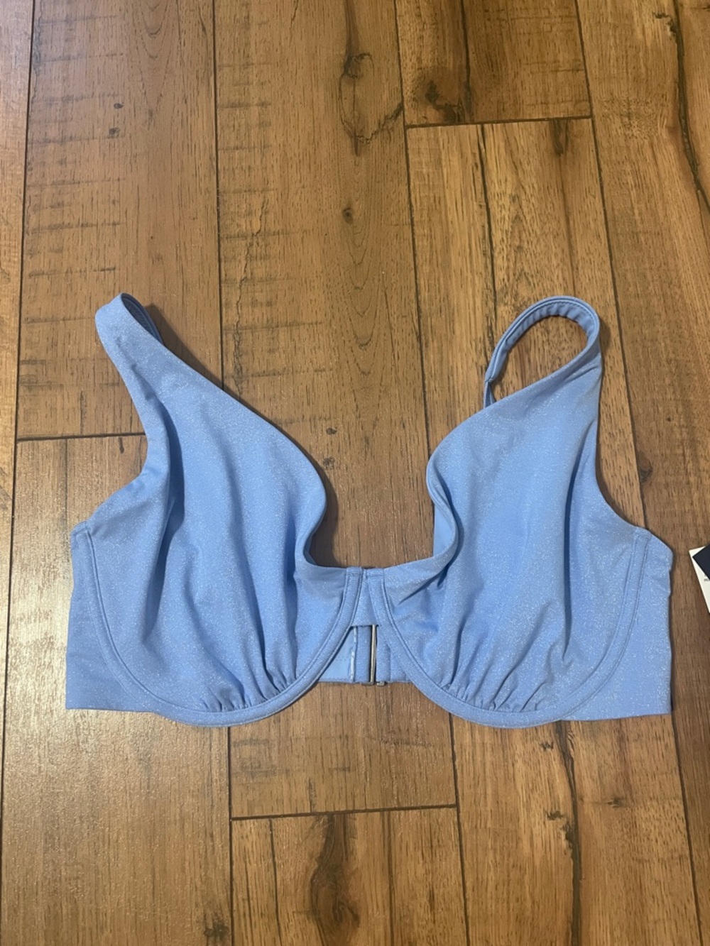 Abercrombie Light Blue Shimmery Bikini Top